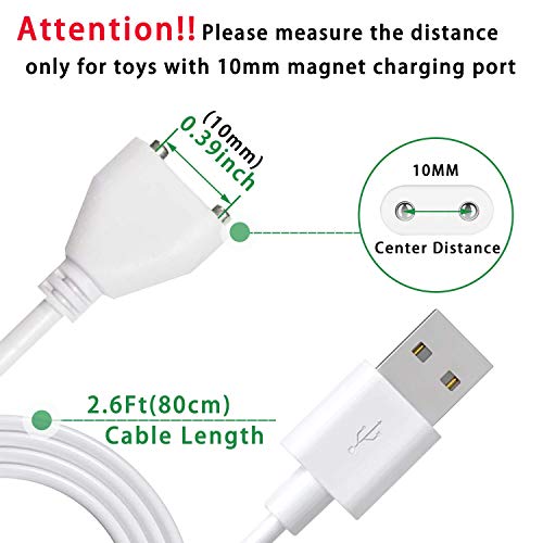 Bicmice 10mm USB DC Charging Cable Replacement Magnetic Charger Cord 2Pack - Image 4