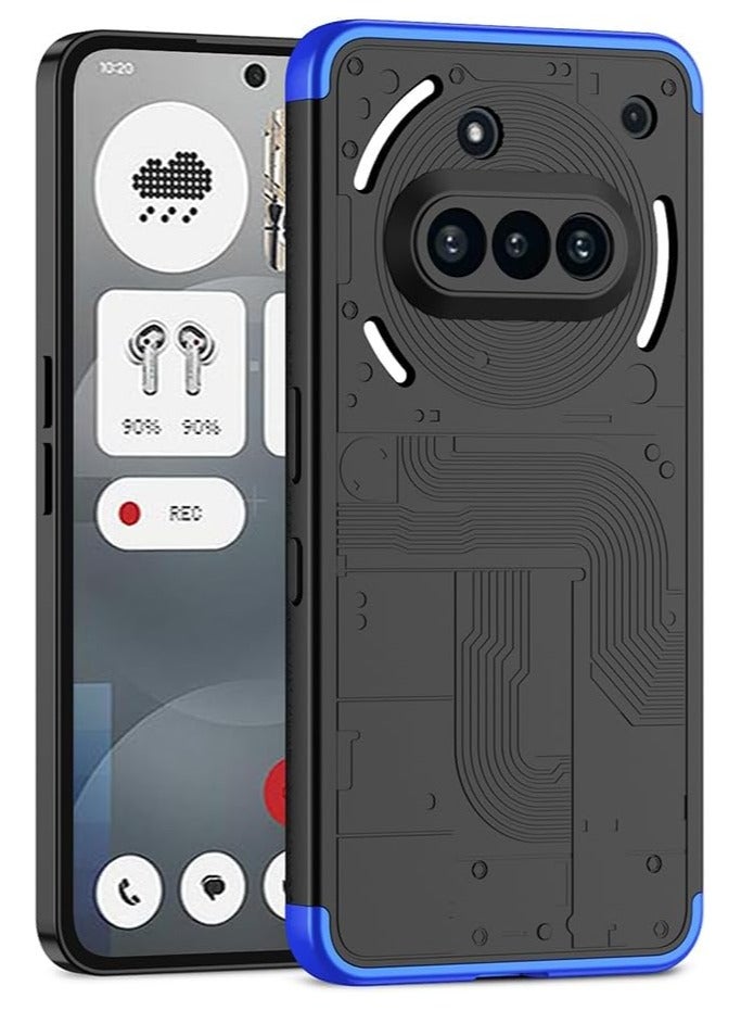 For Nothing Phone 3a Case, 360 Degree Full Body Hard Plastic Material Protective Back Cover, Detachable Split Slim Fit Shockproof Casing, Anti-Scratch Bumper Mobile Phone Case - Image 1