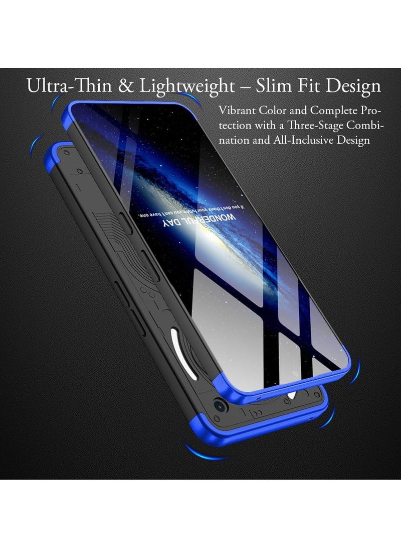 For Nothing Phone 3a Case, 360 Degree Full Body Hard Plastic Material Protective Back Cover, Detachable Split Slim Fit Shockproof Casing, Anti-Scratch Bumper Mobile Phone Case - Image 4