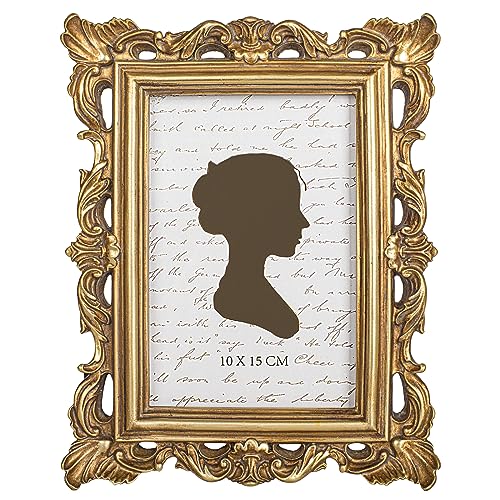 AELS 4x6 Inch Vintage Picture Frame Elegant Antique Photo Frames with Glass Front Photo Display Tabletop Wall Hanging Gift Ideas - Image 1