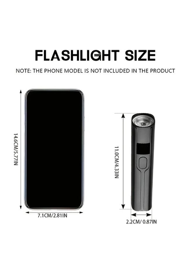 Black UV LED Flashlight USB Rechargeable 395nm 3 Modes Pet Urine Detector - Image 3