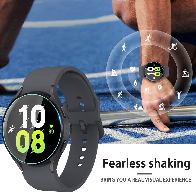 Suoman 4-Pack Privacy Screen Protector for Samsung Galaxy Watch 7/6/5/4 (44mm), [Anti-Peeping] Tempered Glass Protectors Perfectly Fit for Galaxy 44 mm Smartwatches ï»¿ - Image 4