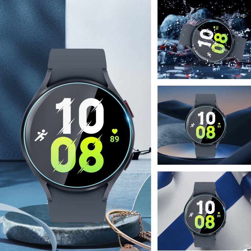 Suoman 4-Pack Privacy Screen Protector for Samsung Galaxy Watch 7/6/5/4 (44mm), [Anti-Peeping] Tempered Glass Protectors Perfectly Fit for Galaxy 44 mm Smartwatches ï»¿ - Image 2