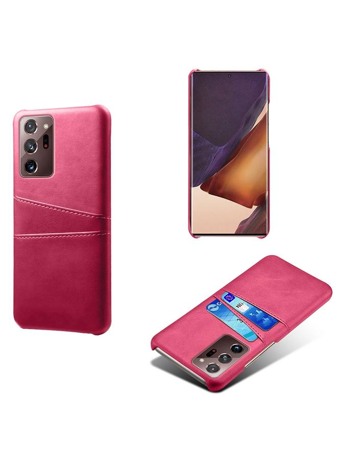 اس-توب جراب لهاتف Samsung Galaxy Note20 Ultra مصنوع من جلد العجل + غطاء خلفي من جلد البولي يوريثان مقاوم للصدمات مع فتحات بطاقات مزدوجة - Image 1