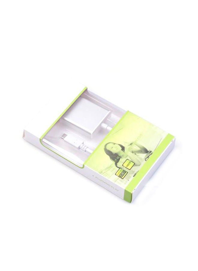 NIBEMINENT USB 3.1 Type C USB-C to VGA Adapter Reversible For New Macbook White/Silver - Image 3