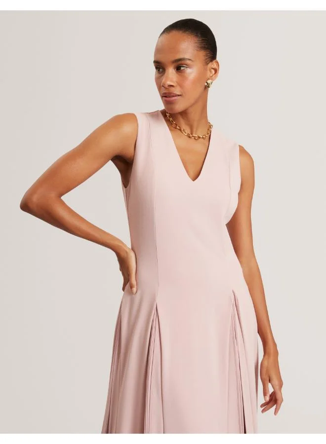 Ted Baker  Pleated Detail Sleeveless Midi Dress for Women | Best Price UAE