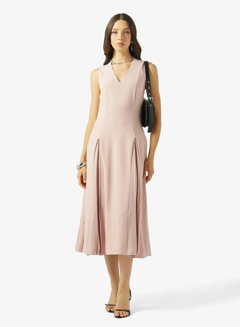 Ted Baker  Pleated Detail Sleeveless Midi Dress for Women | Best Price UAE