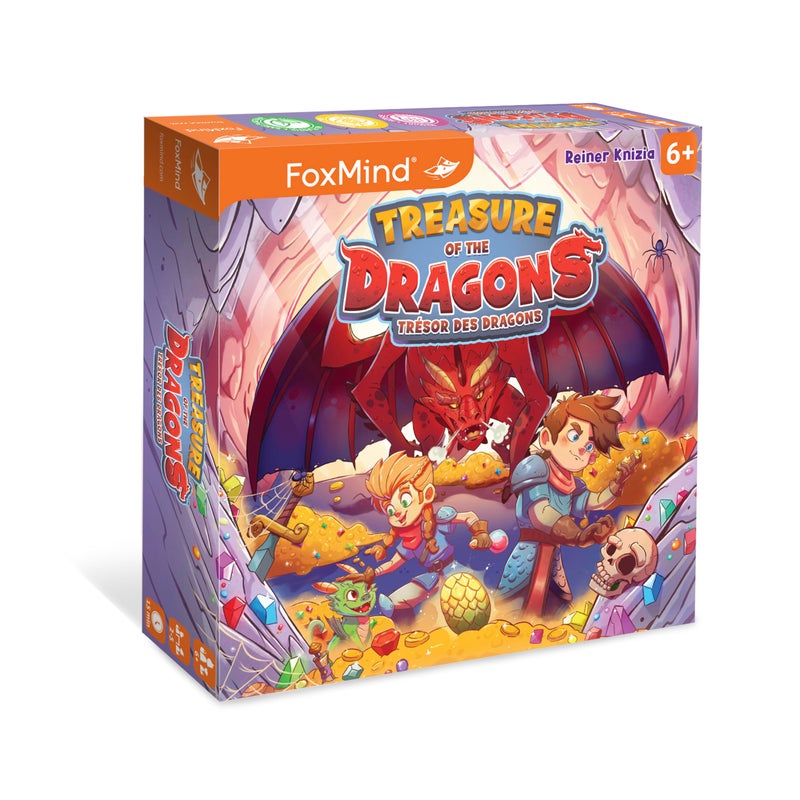 FoxMind Games Treasure of The Dragons Tile Flipping Memory Game Match Tiles Collect Treasure Fantasy Theme Family Kids Ages 6 25 Players - Image 3
