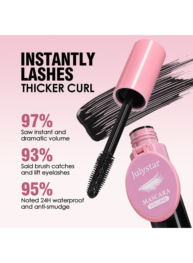 Julystar Mascara With a Mirror, Non-Clumping, Curling, Waterproof Eye Makeup,Washable, No Smudging,12ml - Image 5