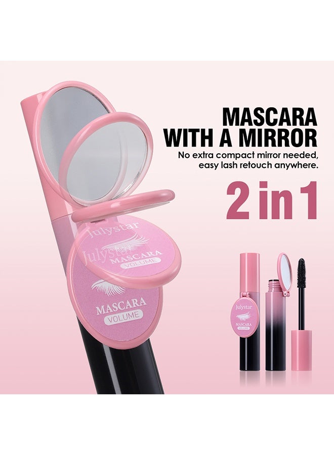 Julystar Mascara With a Mirror, Non-Clumping, Curling, Waterproof Eye Makeup,Washable, No Smudging,12ml - Image 4