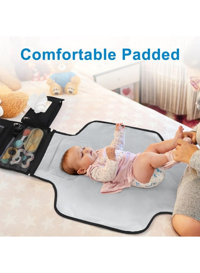 Accmor Portable Diaper Changing Pad, Changing Pad for Baby Girl & Boy, Waterproof Travel Baby Changing Mat, Newborn Essentials Baby Shower Gifts, Black - Image 3