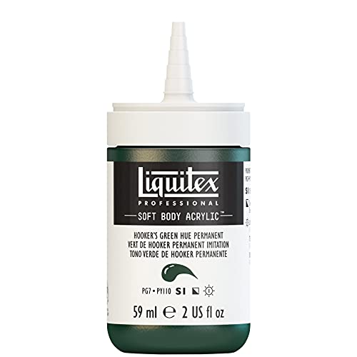 Liquitex Professional Soft Body Acrylic Paint, 59ml (2-oz) Bottle, Hooker's Green Hue Permanent - Image 2