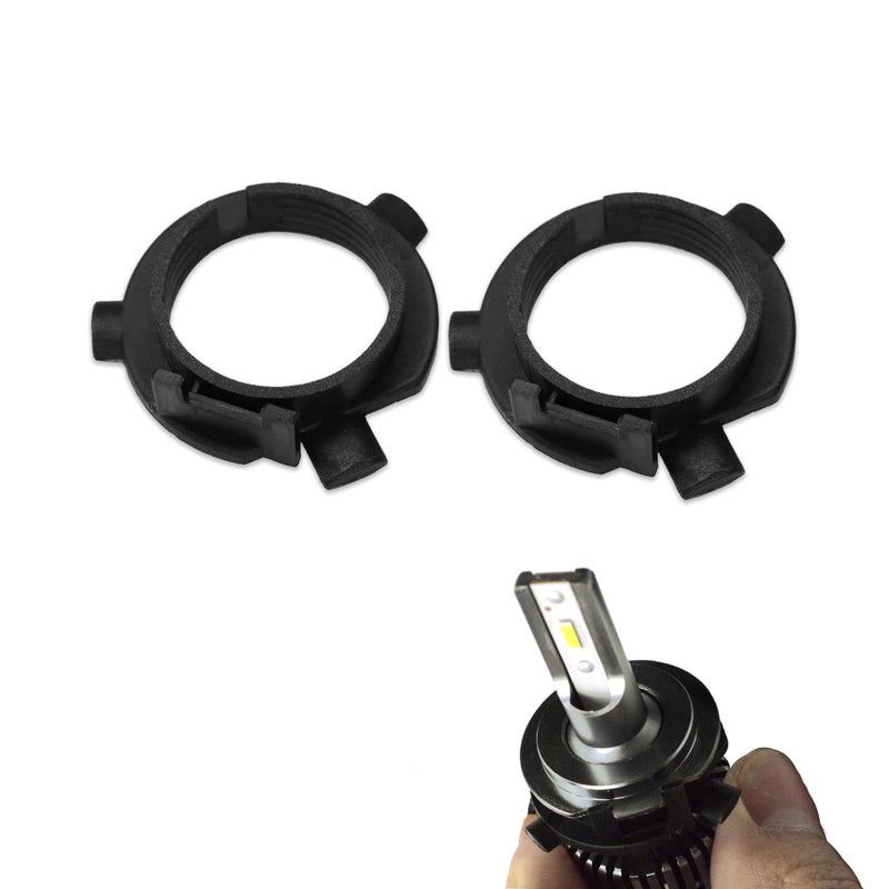 2PCS Car LED Headlight Base H7 LED Headlight Adapter Base Automotive Headlight Bulb Retainers for Hyundai Sonata Tucson SantaFe and Kia K3 K4 K5 Sorento Grand SantaFe Sportage