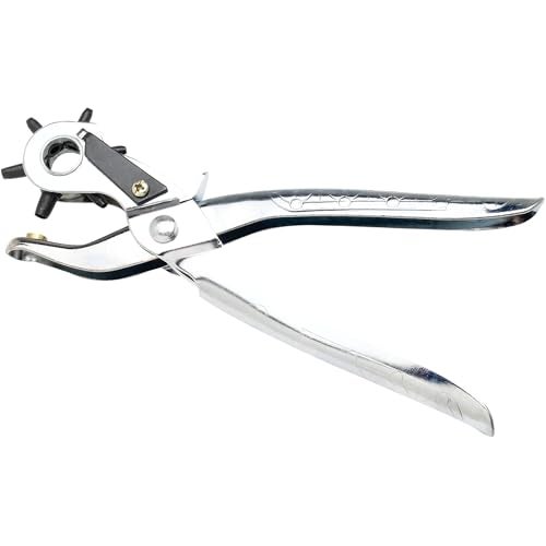 Performance Tool 1436 Chrome Plated Steel Punch Set with High Strength Alloy and 6 Punch Sizes (2mm-4.5mm) for Precise Hole Making and Durability - Image 1