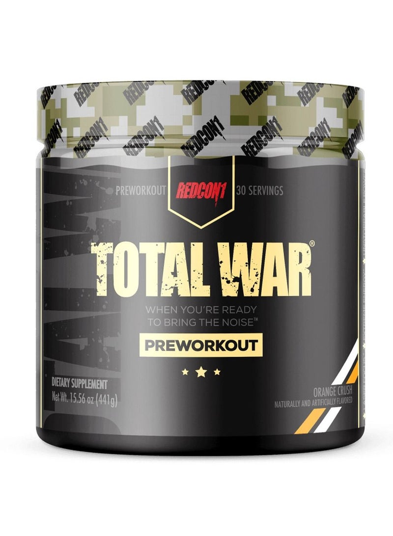 REDCON1 Total War Pre Workout Orange Crush 30 Servings 441g - Image 1