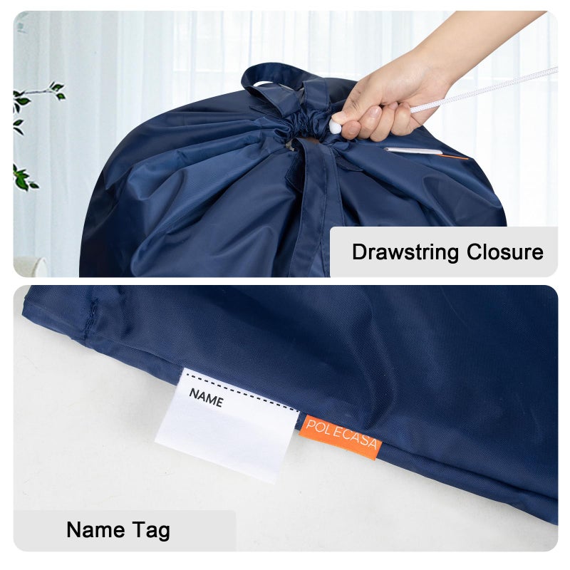 Polecasa Heavy Duty Large Laundry Bag With 130Gsm Tear Resistant Fabric And Handles  Easy To Carry Durable Dirty Clothes Drawstring Bag  Perfect For College Dorm  Travel  28 X36   Navy - Image 5