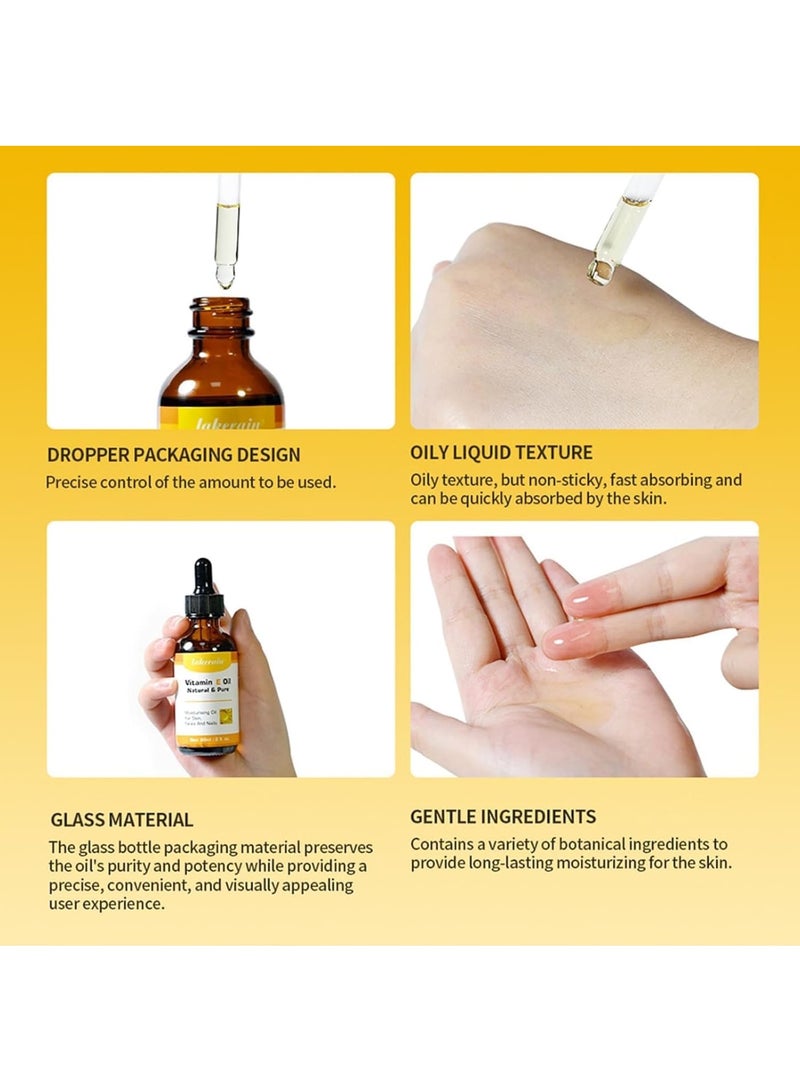 KASTWAVE Vitamin E Oil for Skin, 100% Pure & Natural,  Massage Oil, Boost Collagen for Moisturized, Youthful-looking Skin, Repair Dry, Damaged Skin, Moisturizing Skin, Faces and Nails  - Image 5