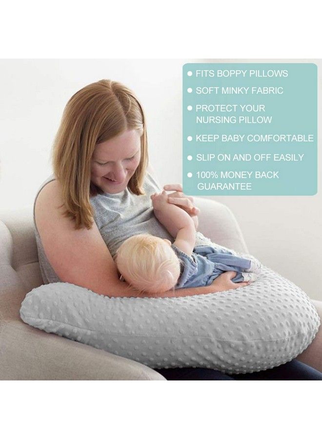 Owlowla Minky Nursing Pillow Cover Breastfeeding Pillow Slipcover Fits Nursing Pillow For Baby Boy Girl(Black)  - Image 4