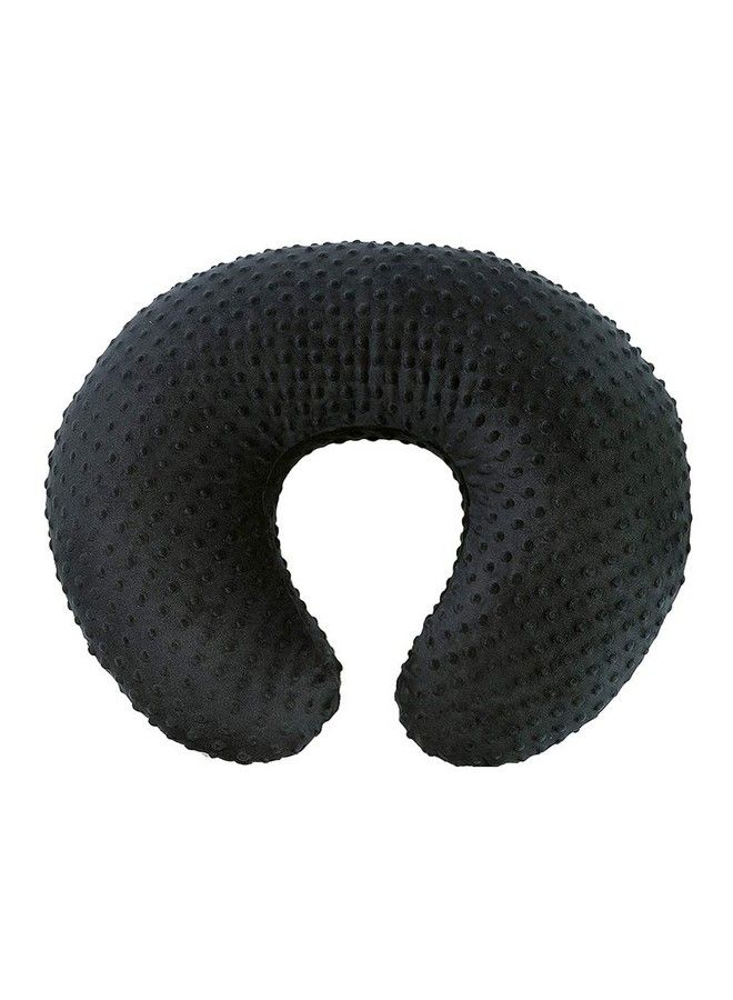 Owlowla Minky Nursing Pillow Cover Breastfeeding Pillow Slipcover Fits Nursing Pillow For Baby Boy Girl(Black)  - Image 1