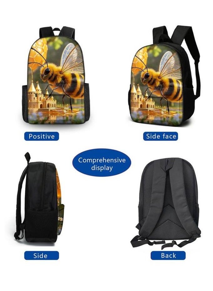 The latest universal cartoon new three-piece schoolbag (for students, teenagers, children)