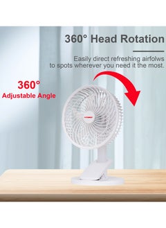 Stargold 8 Inch Rechargeable Table Fan Clip Fan Ceiling Fan With LED Light  - Image 2