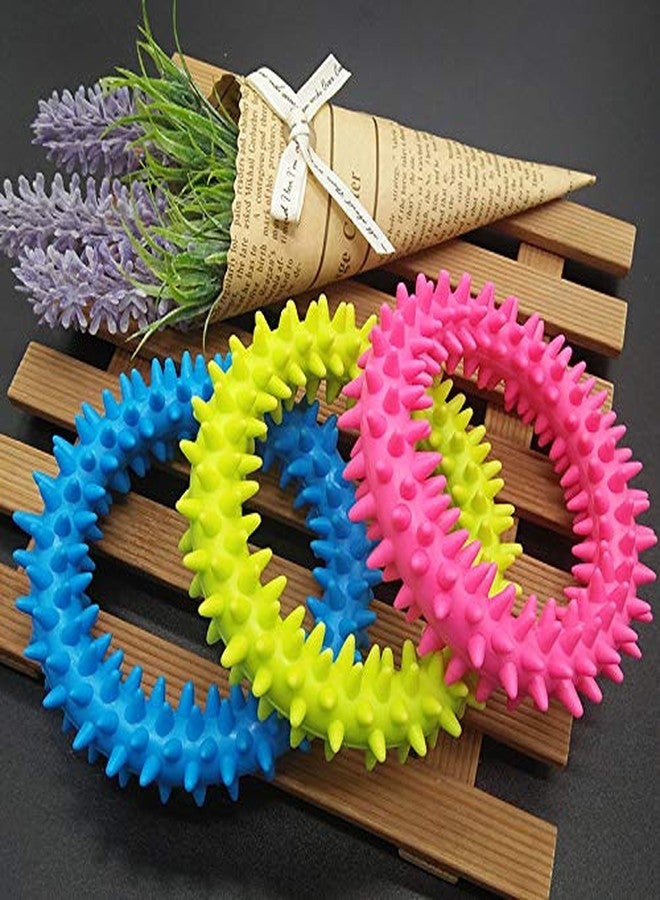 PINDIA 1 Pc Spike Soft Rubber Ring for Chewing and Teething Toy - Random - Image 3
