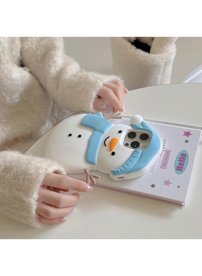 S-TOP Case For iPhone 13 Pro Max Christmas Snowman Silicone Phone Case - Image 4