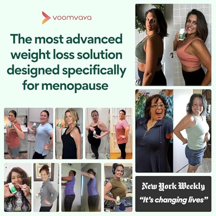 VoomVaya MenoSlim Advanced Menopause Weight Loss for Women - Menopause & Perimenopause Supplements for Women - Estrogen Supplement & Menopause Relief for Hot Flashes, Bloating, Energy - 60 Capsules - Image 2