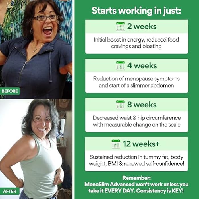 VoomVaya MenoSlim Advanced Menopause Weight Loss for Women - Menopause & Perimenopause Supplements for Women - Estrogen Supplement & Menopause Relief for Hot Flashes, Bloating, Energy - 60 Capsules - Image 5