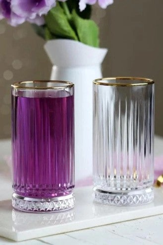 Elysia Gold Golden Touch Soft Drink Glass 4 Pieces 365 cc 520445
