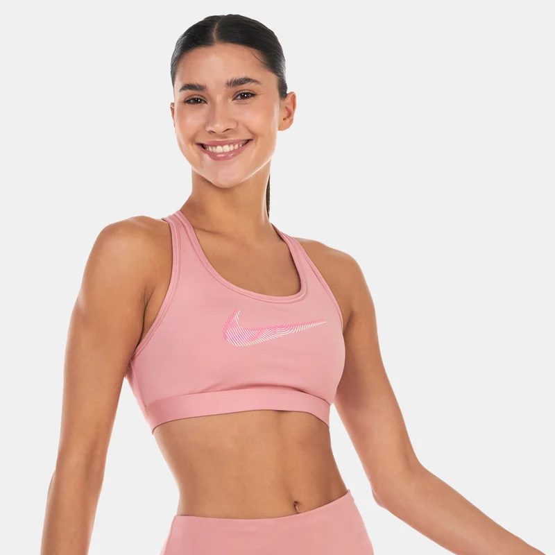 Nike Women's Swoosh Medium-Support Graphic Training Sports Bra
