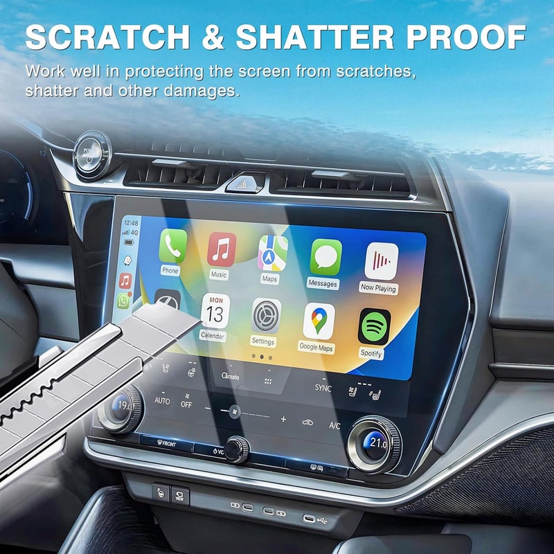 Karltys 【Upgrade 2 Pack Screen Protector for 【No Glare u0026 Fingerprint】 Tempered Glass 2023~2025 Lexus RZ 300e 450e 14-Inch - Image 4