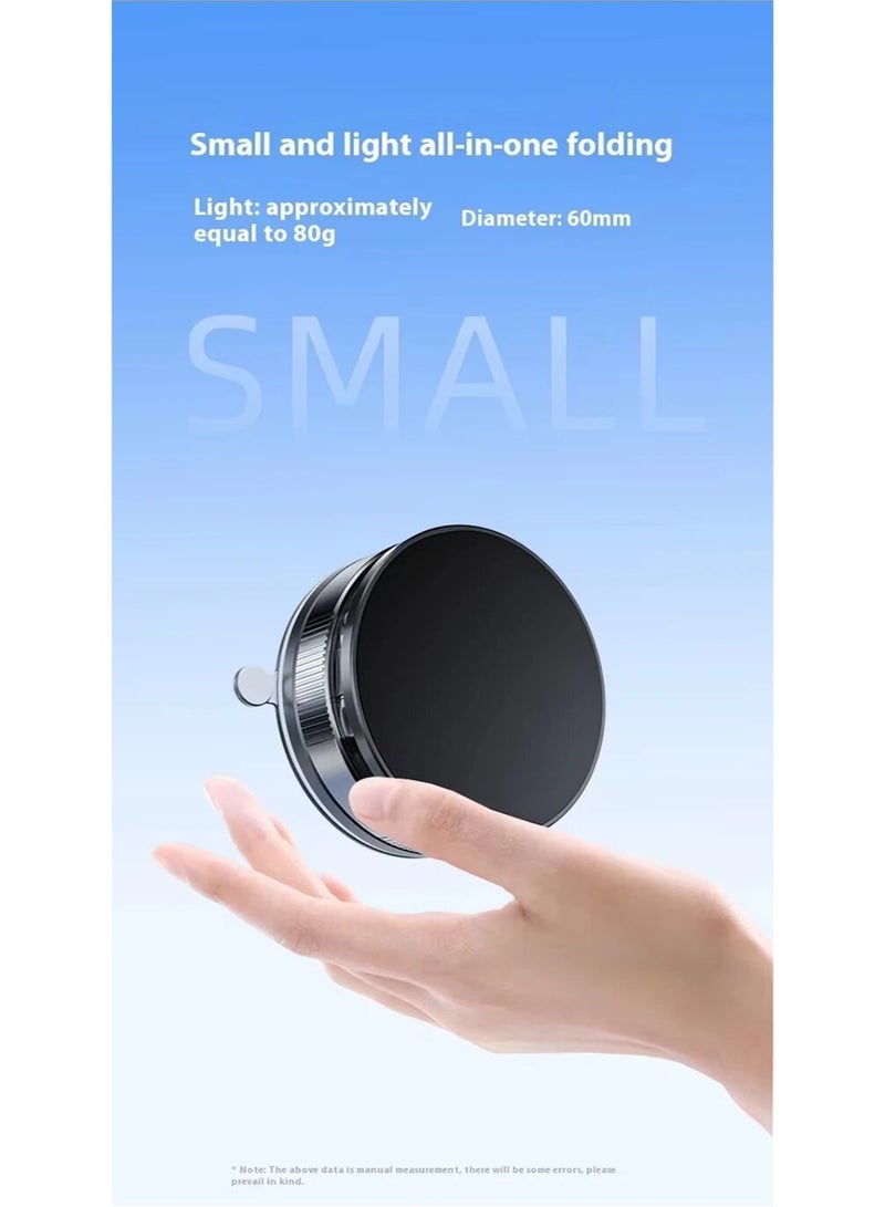 2025 Technology Phone Car Holder - Metal magnetic fixation and vacuum suction with 360° rotation and tri-fold Smart Magnetic Phone Holder - Powerful suction works on all smooth surfaces (car/gym/mirror/desk)  - Image 5