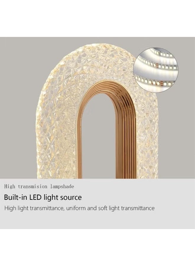 Kawkab 3-Color Table Lamp, Premium Luxury Diamond Table Lamp, Acrylic Decorative Table Lamp, Bedside Crystal Lighting for Bedrooms, Luxury Crystal LED Table Lamp with Acrylic Shade, Suitable for Bedrooms/Guest Rooms/Dorms/Hallways/Parties/Dinner Settings, Gold - Image 3