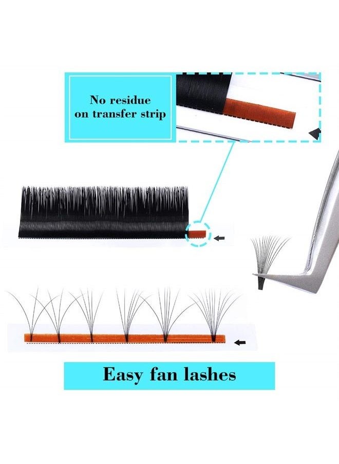 FADLASH - Eyelash Extension Supplies Easy Fanning Lashes 0.07 DD Curl 16-22mm Mixed Tray Matte Black FADLASH Self Fanning Volume Lash Extensions (0.07-DD, 16-22mm Mix) - Image 1
