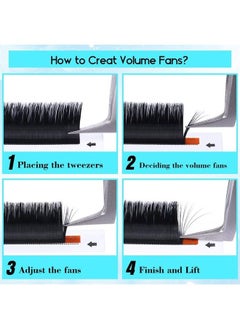 FADLASH Eyelash Extension Supplies Easy Fanning Lashes 0.07 DD Curl 16-22mm Mixed Tray Matte Black FADLASH Self Fanning Volume Lash Extensions (0.07-DD, 16-22mm Mix)  - Image 2