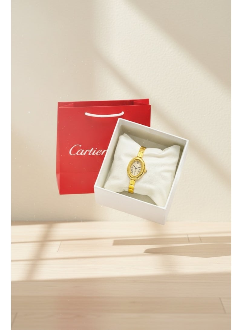 Cartier Women's Gold-Tone Quartz Watch – Elegant Classic Design - Image 3