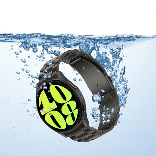 Anlinser No Gap Bands Compatible with Samsung Galaxy Watch 7/6/5/4/FE Band 44mm 40mm/Watch 6 Classic Band 47mm 43mm/Watch 5 Pro 45mm/Watch 4 Classic, 20mm Metal Strap for Women Men, Graphite - Image 4