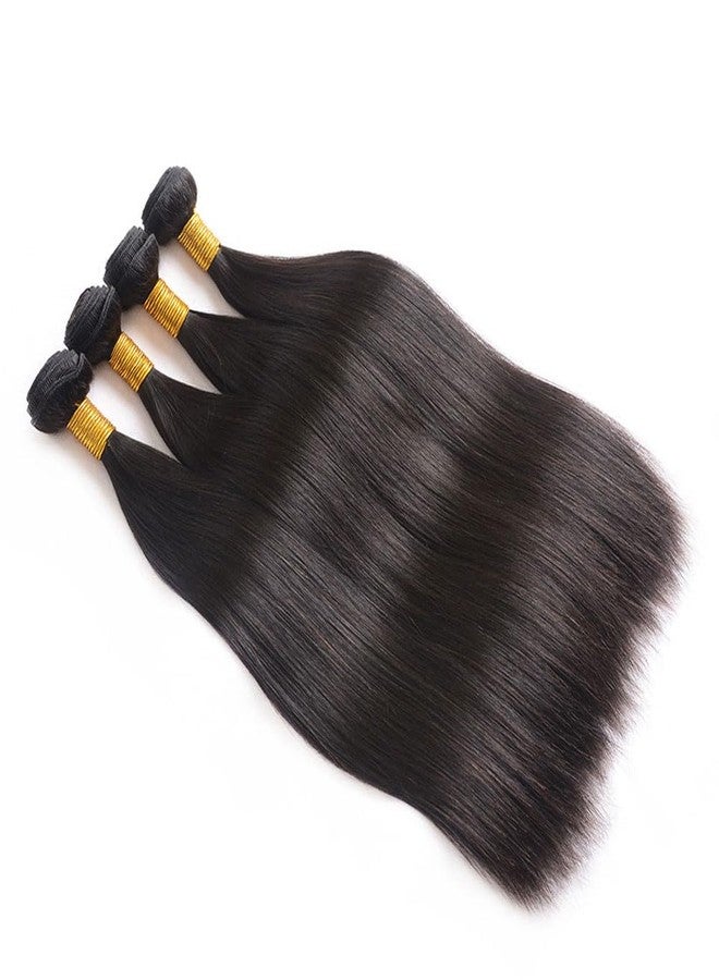 Veravicky Human Hair Bundles - 22 Inch Straight Brazilian Virgin Hair, 100% Unprocessed, Natural Black Color, Double Weft - Image 2