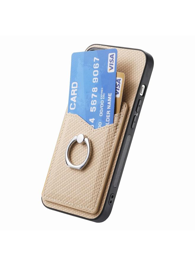 S-TOP Case For Google Pixel 9a Carbon Fiber Card Wallet Ring Phone Case - Image 3