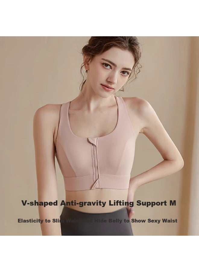 XUEXIMAN Xueximan Front-zip Integrated Sports Bra For Women, Shock-absorbing, Anti-sagging, High-intensity For Running, Fitness, Pilates, Yoga Bra  - Image 4