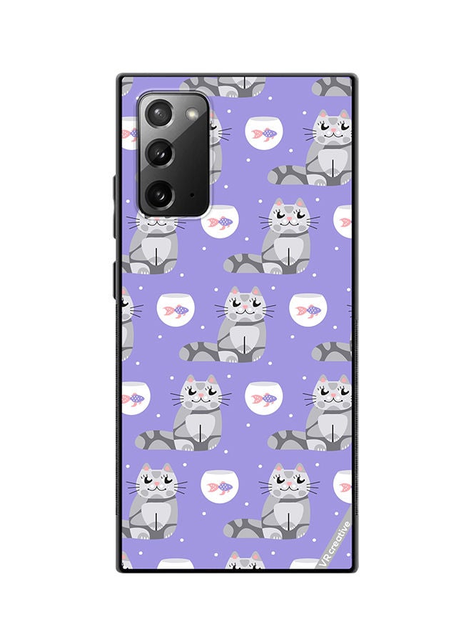 VR CREATIVE Protective Case Cover For Samsung Galaxy Note20 5G Aquarium On Gently Lilac Speckled Design Multicolour - Image 1