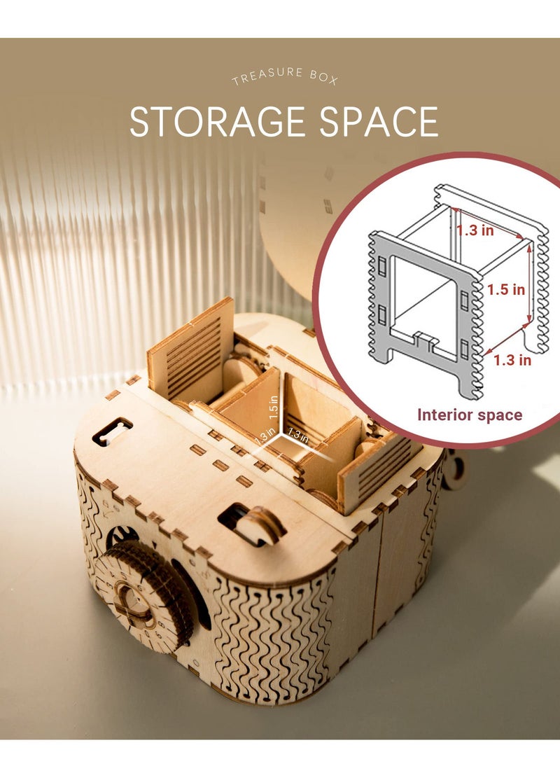 Mechanical Treasure Box Model Brain Teaser – 3D Wooden Puzzle for Adults and Kids aged 14+  - Image 4