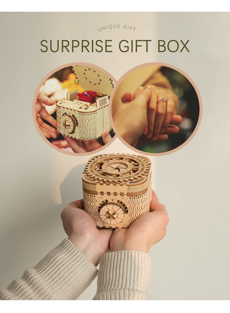 Mechanical Treasure Box Model Brain Teaser – 3D Wooden Puzzle for Adults and Kids aged 14+  - Image 3