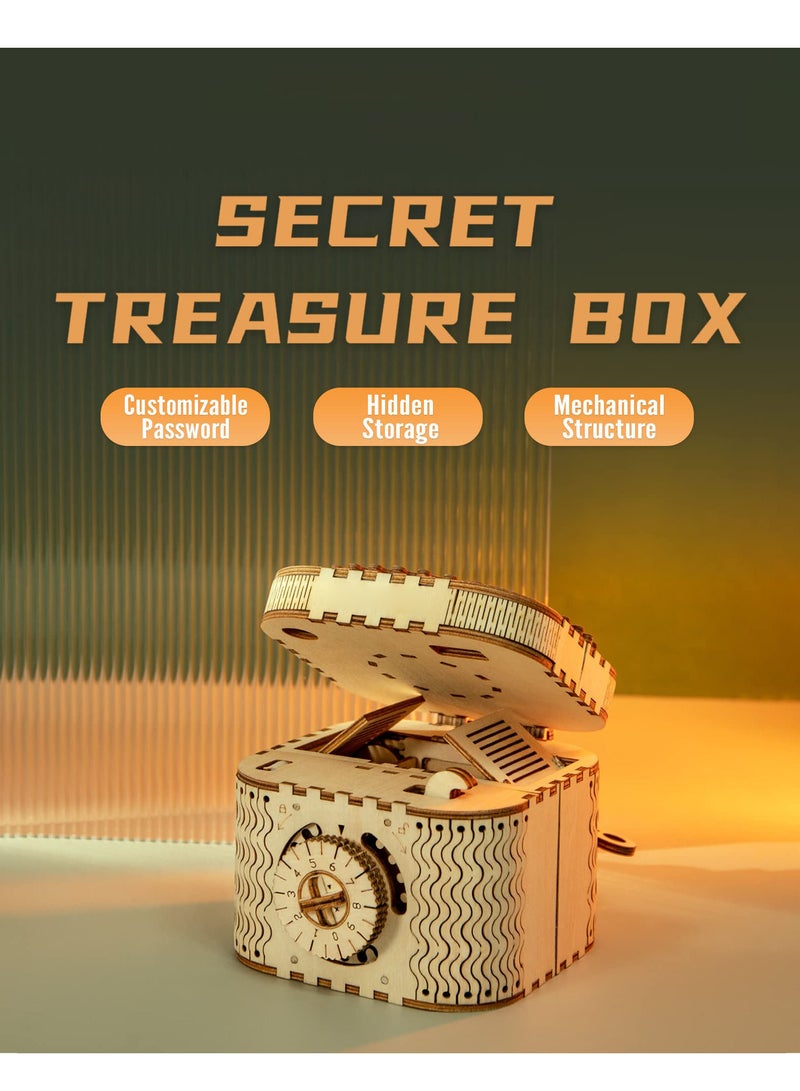 Mechanical Treasure Box Model Brain Teaser – 3D Wooden Puzzle for Adults and Kids aged 14+  - Image 2