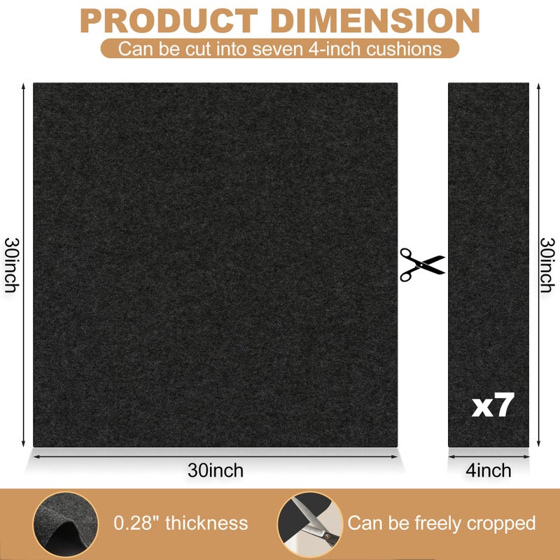 Orchidleaf Recliner Pads for Hardwood Floors Non Skid 30"x 30" Recliner Floor Protector Swivel Chairs Recliner Mats, Anti Slide Furniture Pads Floor Mats for Carpet, Prevent Furniture from Sliding (Black) - Image 3