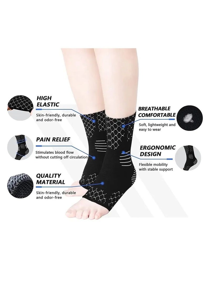 Evolve - Evolve Pair Of Ankle Brace For Stability Support Compression And Recovery With Outsole Grip - Image 1
