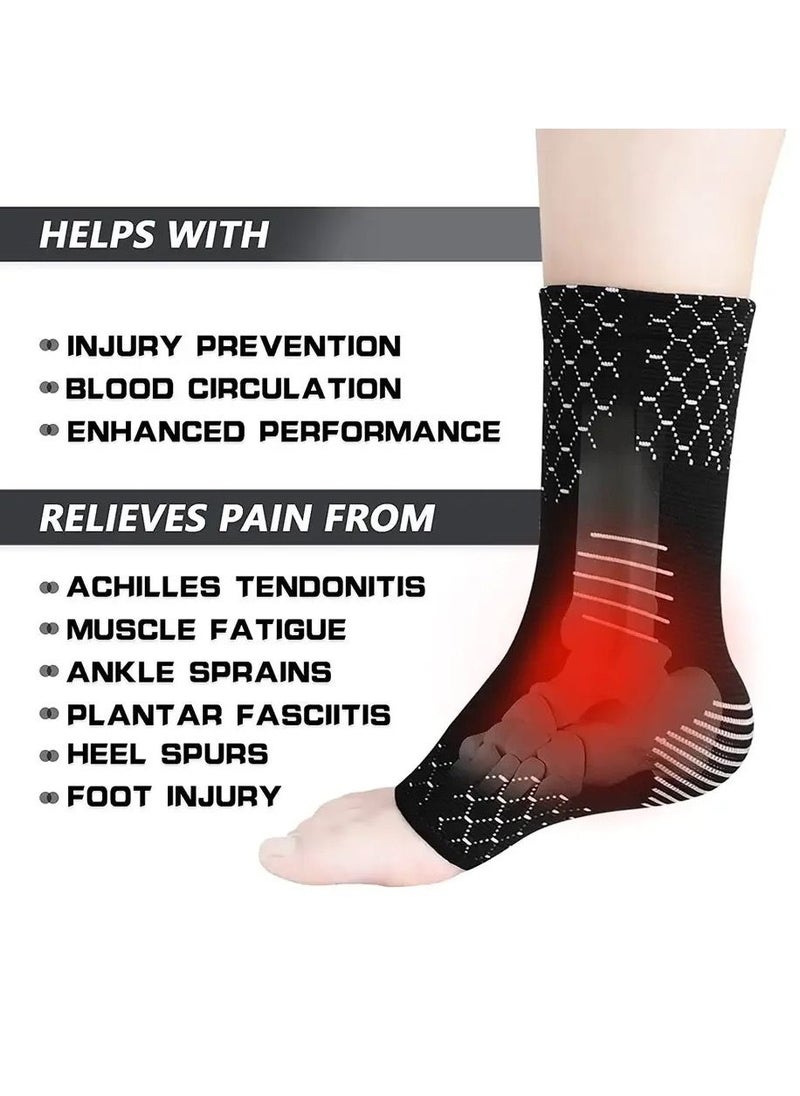 Evolve - Evolve Pair Of Ankle Brace For Stability Support Compression And Recovery With Outsole Grip - Image 1