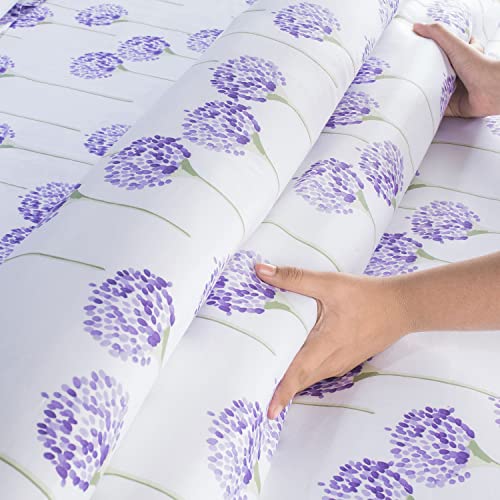 SPREAD SPAIN The White Cotton Print Bedsheet,500 Thread Count Super King Size With Two Pillow Cases(Mauve),500 TC - Image 2