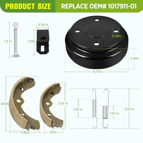 FAHKNS Golf Cart Brake Repair Kit, Fit for Club Car DS 1995-Up and Precedent 2004-Up Gas & Electric models, Replaces OEM# 1017911-01, 1018232-01 - Image 2